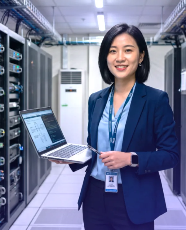 One Suez ITAD specialist in a data centre